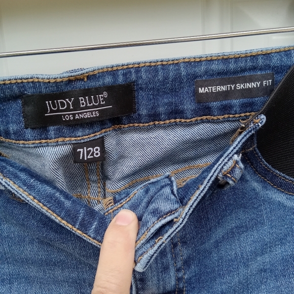 Judy Blue Maternity Jeans Women's Size 7/28 Skinny Fit Ankle - Picture 3 of 9